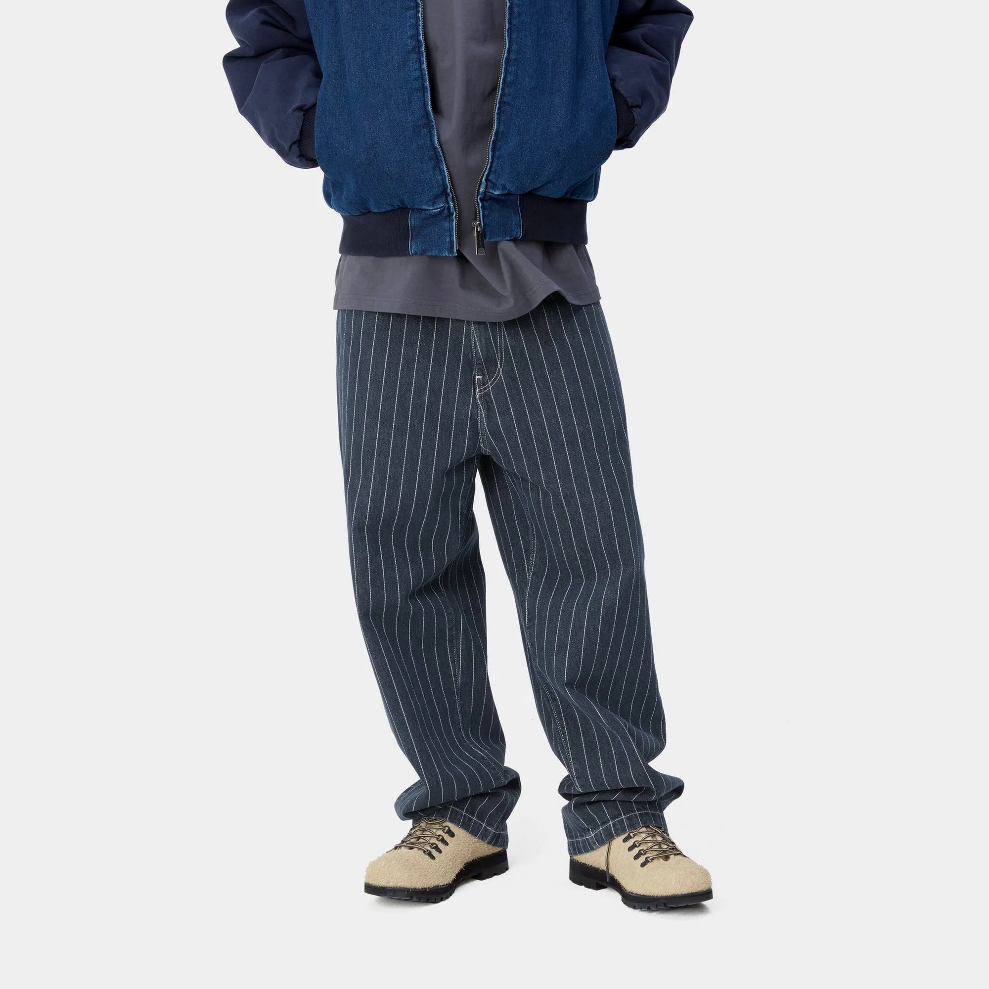 Orlean Stripe Pant | Blue / White (stone washed)