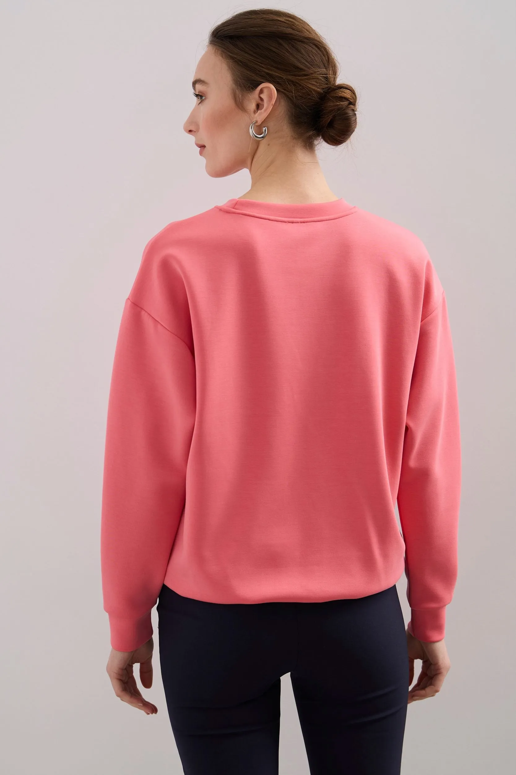 Oversized crew neck sweatshirt