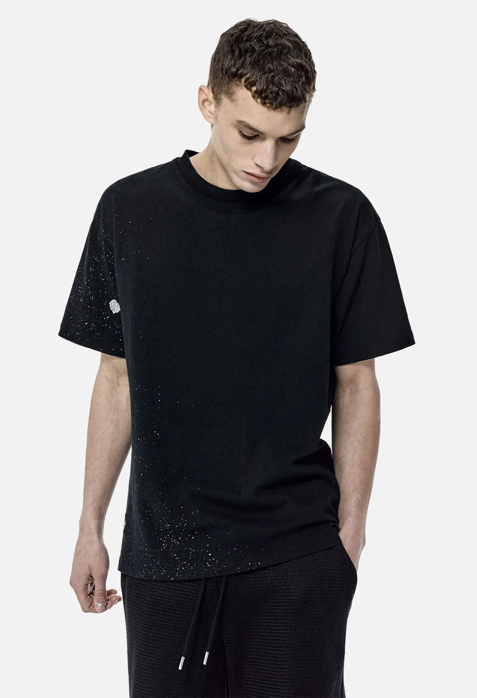 Oversized Cropped Tee / Doha Black