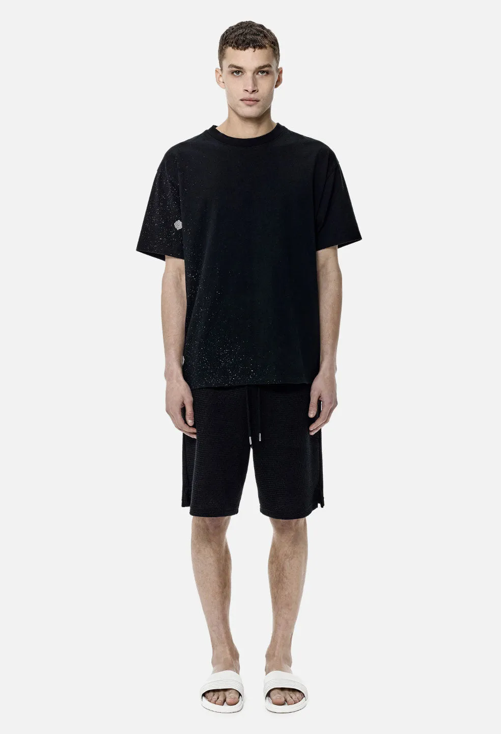 Oversized Cropped Tee / Doha Black