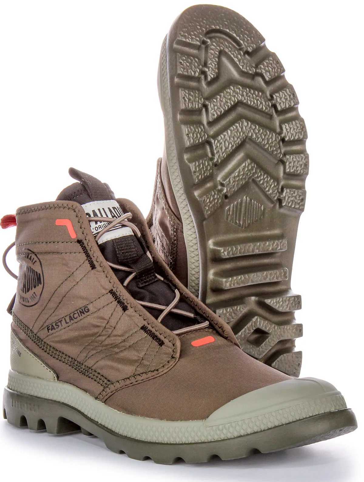 Palladium Pampa Travel In Olive Boots