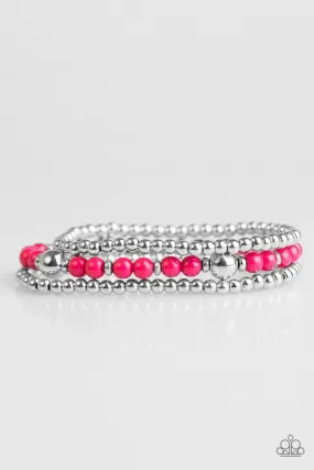 Paparazzi Colorfully Classy Pink Bracelet