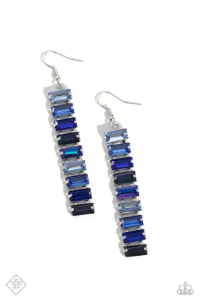 Paparazzi Superbly Stacked Blue Fashion Fix Earrings