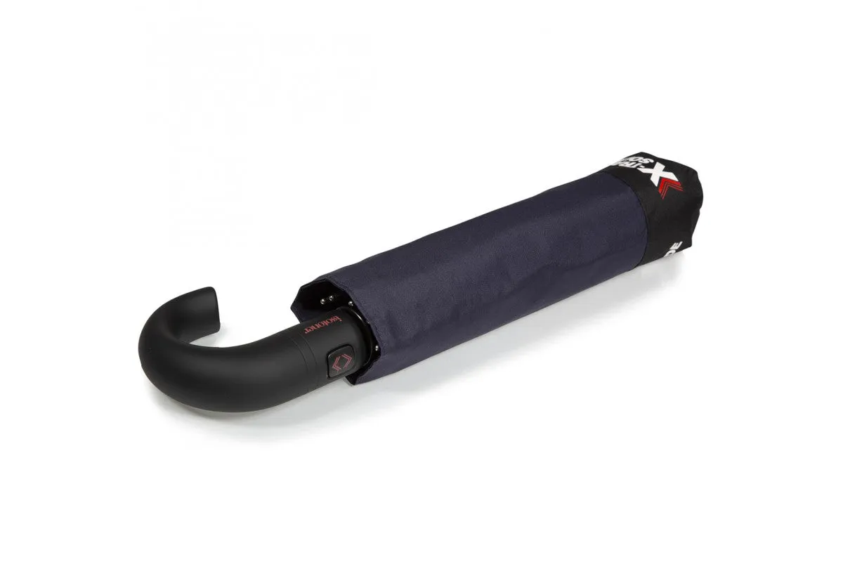 Parapluie pliant X-TRA Solide Crook Isotoner Marine