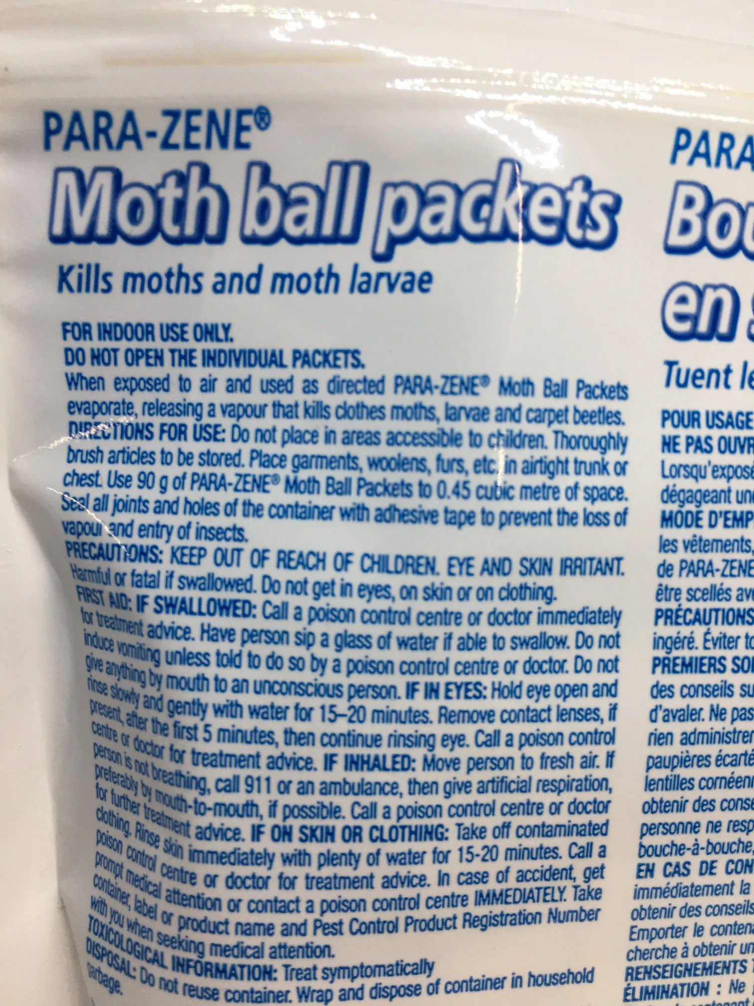 ParaZene Moth Ball Packets