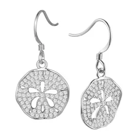 Pavé Beach Sand Dollar Earrings