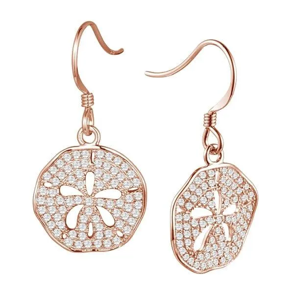 Pavé Beach Sand Dollar Earrings