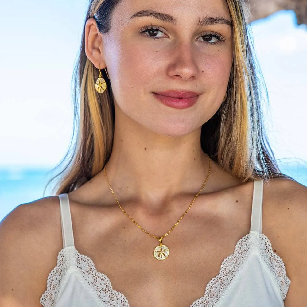 Pavé Ocean Isle Sand Dollar Earrings