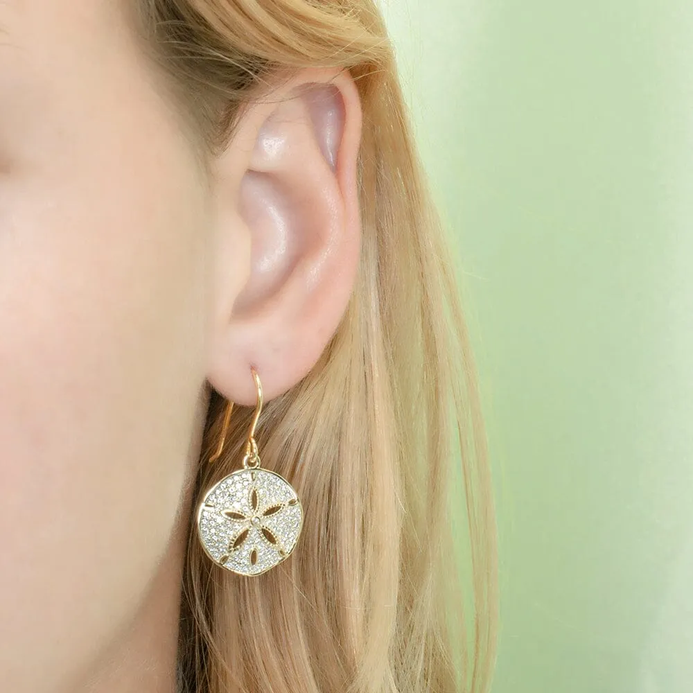 Pavé Ocean Isle Sand Dollar Earrings