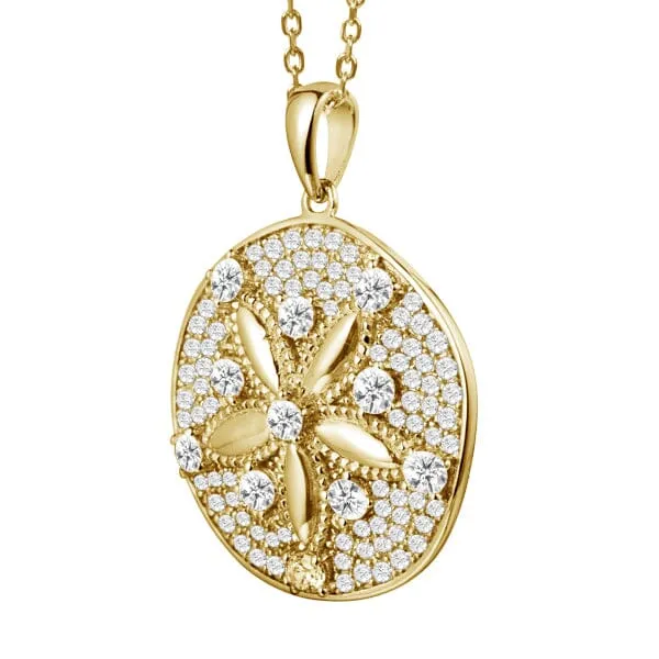 Pavé Ocean Sand Dollar Pendant