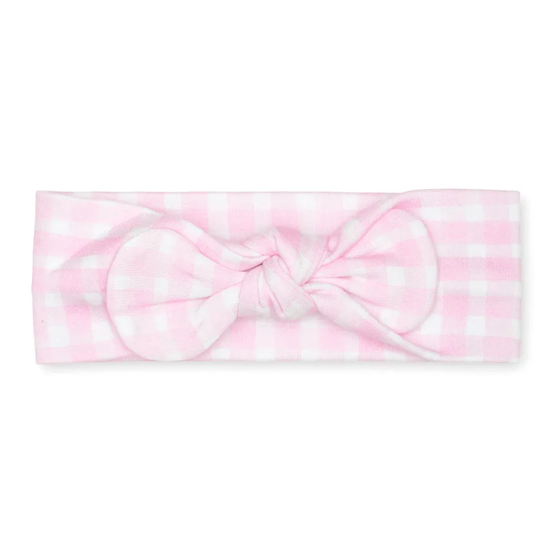 Pink Gingham Headband