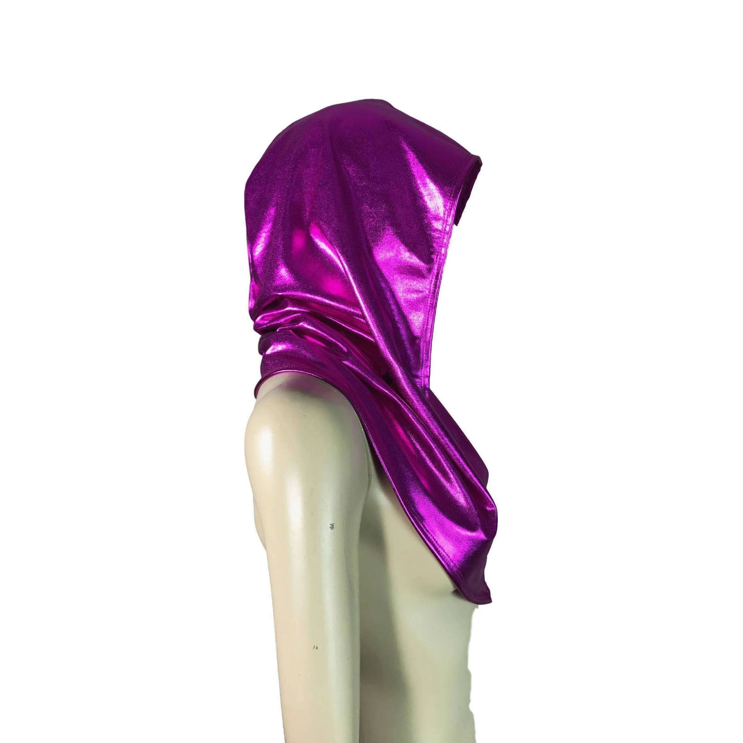 Pink Metallic Rave Hood