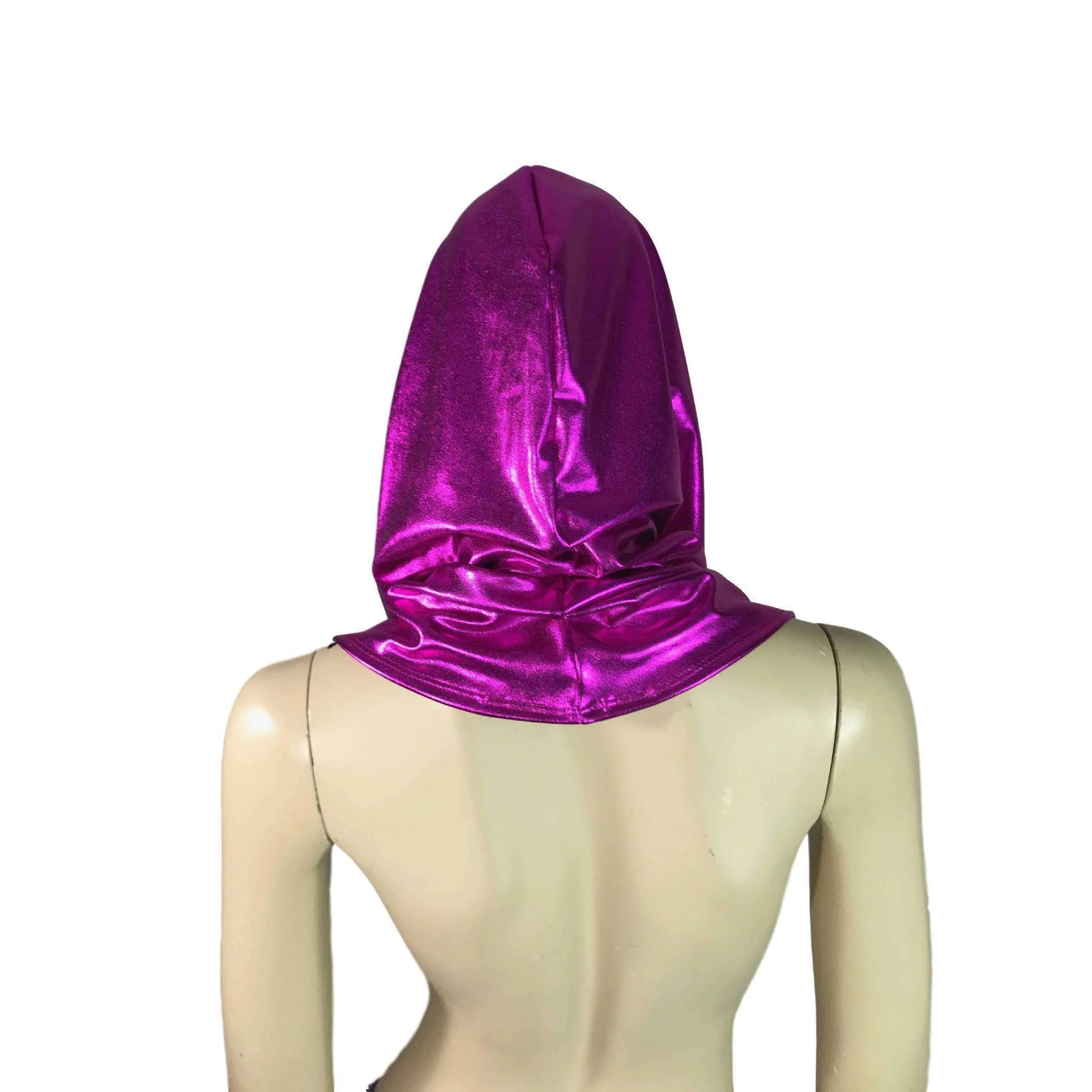 Pink Metallic Rave Hood