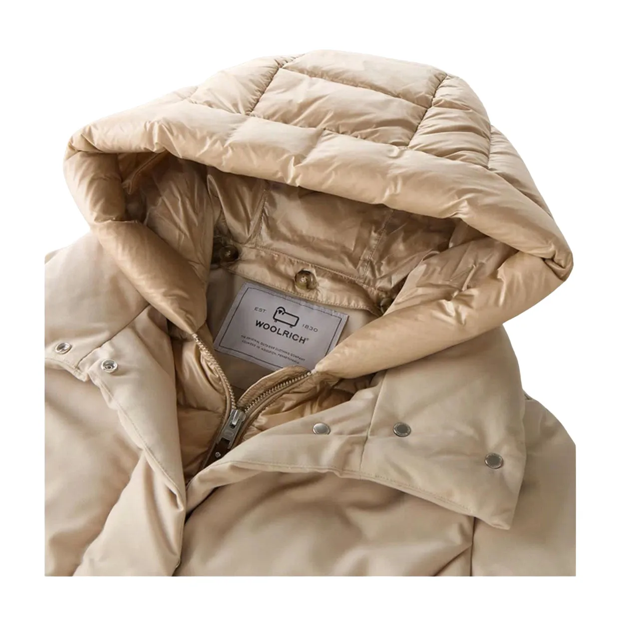 Piumino Donna Woolrich Luxe Prescott Parka 2in1 Beige