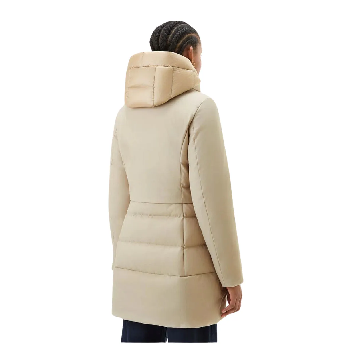 Piumino Donna Woolrich Luxe Prescott Parka 2in1 Beige