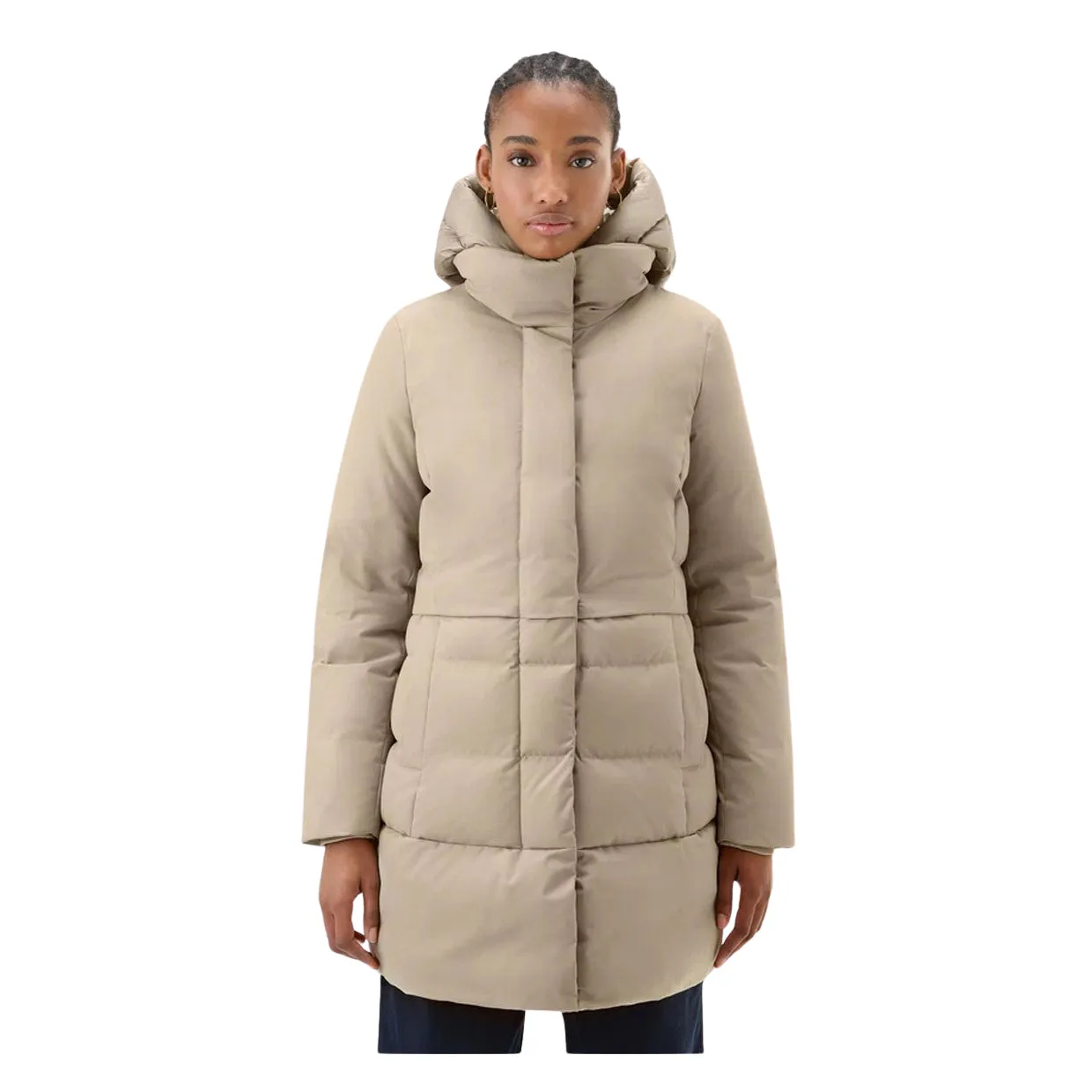 Piumino Donna Woolrich Luxe Prescott Parka 2in1 Beige