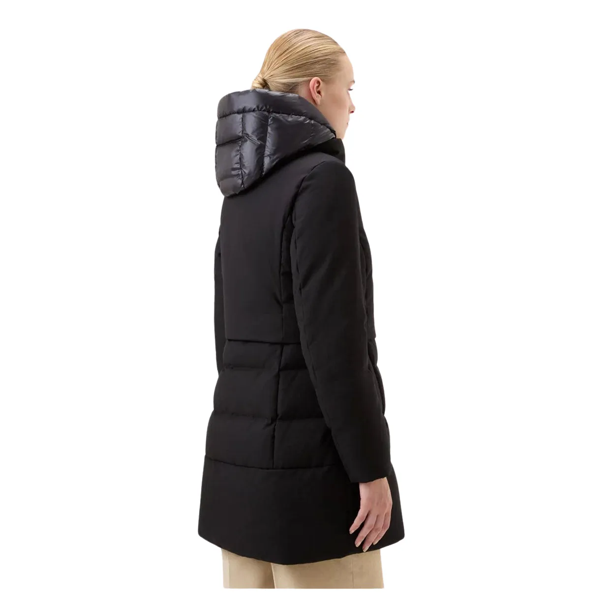 Piumino Donna Woolrich Luxe Prescott Parka 2in1 Nero