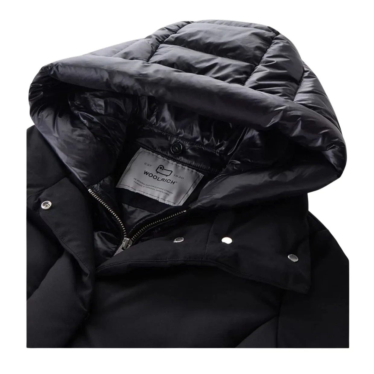 Piumino Donna Woolrich Luxe Prescott Parka 2in1 Nero