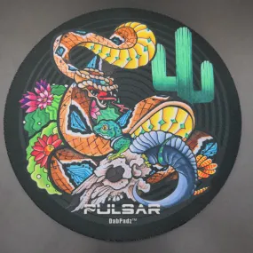 Pulsar DabPadz Round Dab Mat 8 | Psychedelic Rattlesnake