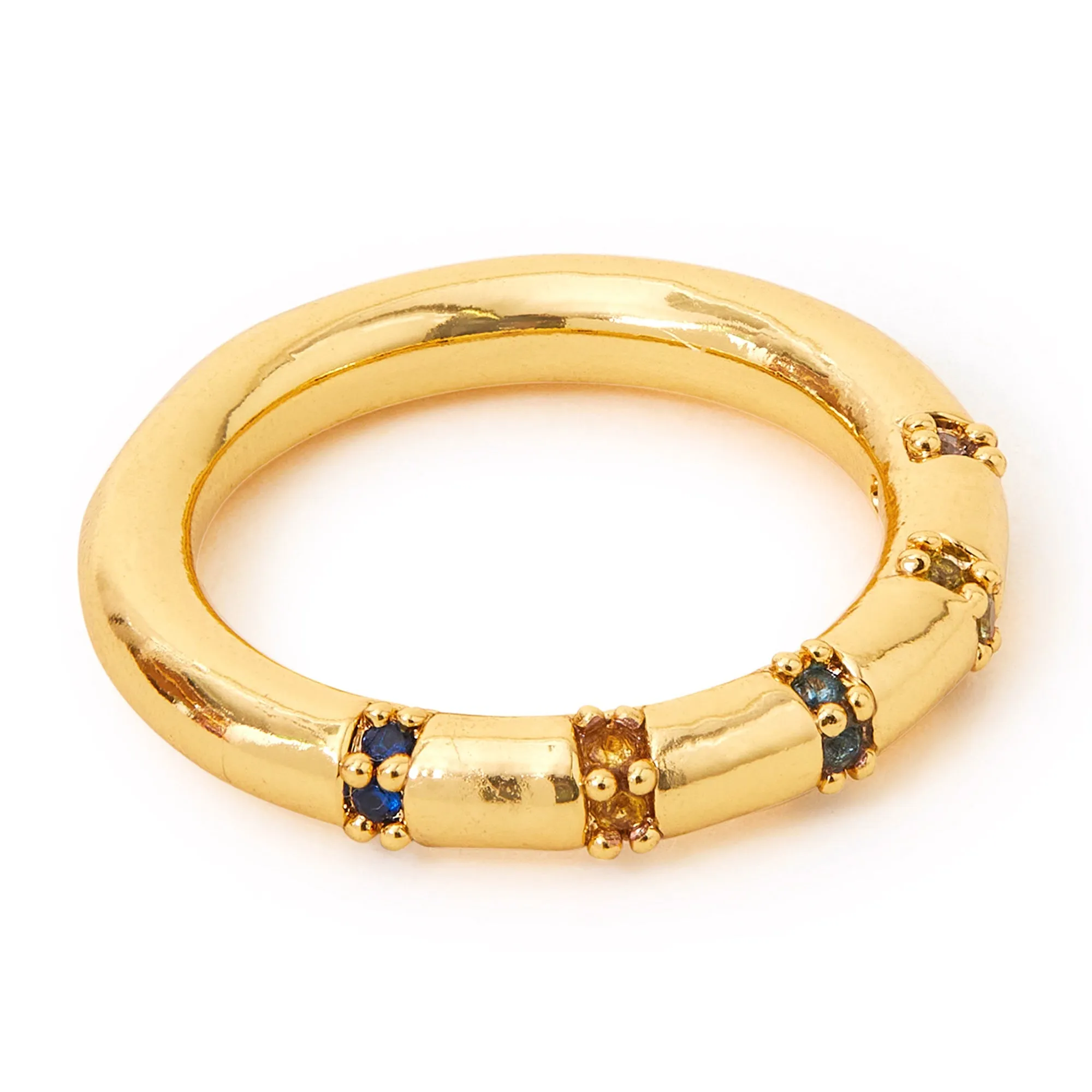 Real Gold-Plated Bamboo Ring Gold-Large