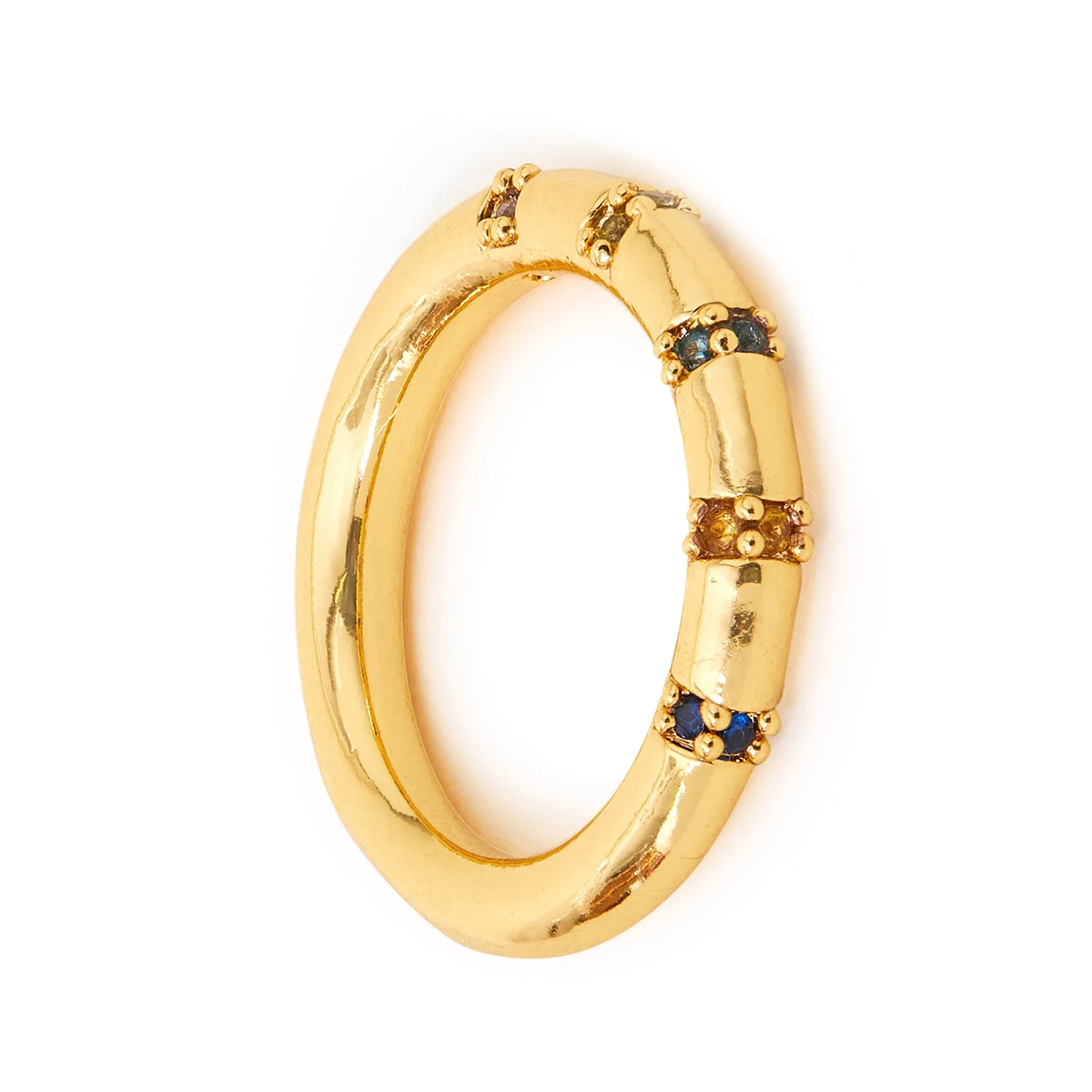 Real Gold-Plated Bamboo Ring Gold-Large