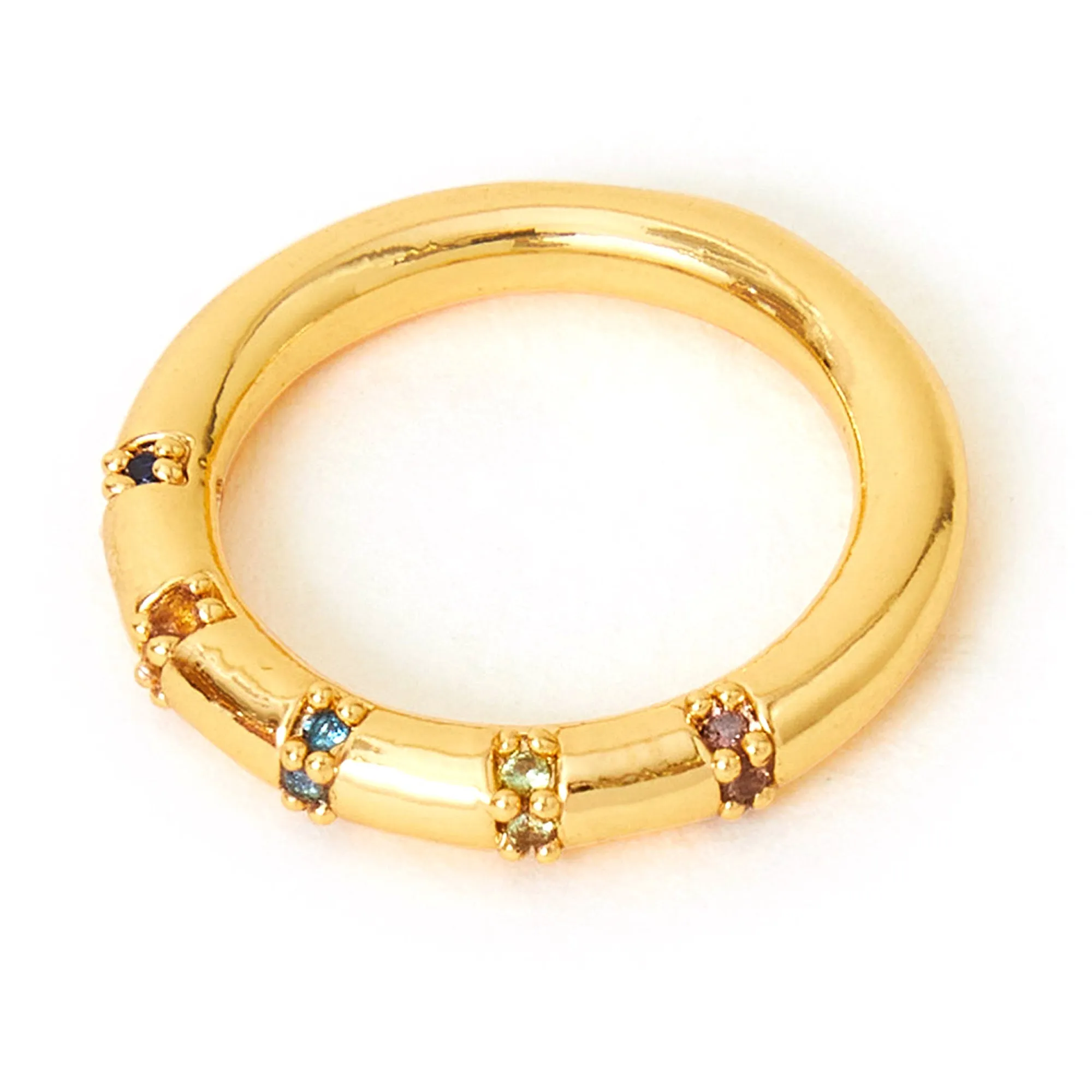 Real Gold-Plated Bamboo Ring Gold-Large