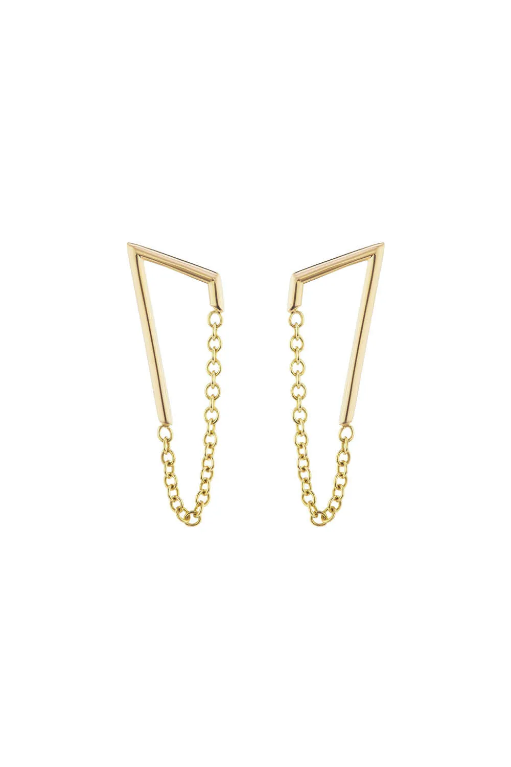 Reclaimed Mini Lucky 7 Earrings in Yellow Gold