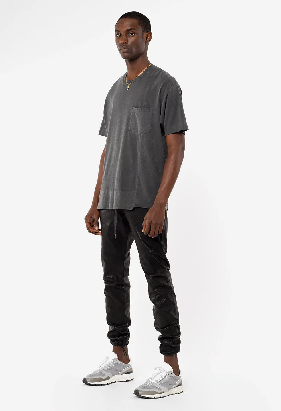 Reconstructed Lucky Pocket Tee / Washed Black