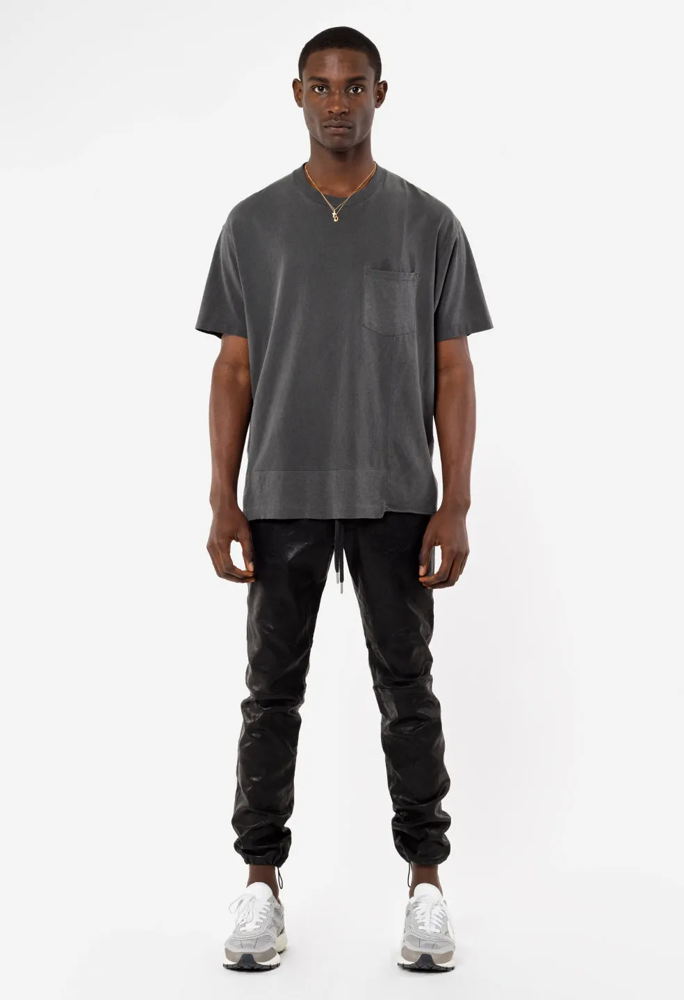 Reconstructed Lucky Pocket Tee / Washed Black