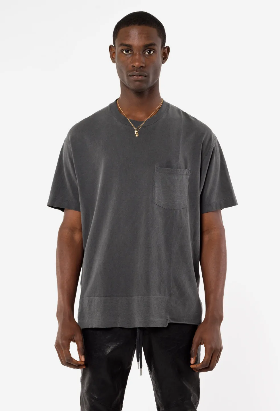 Reconstructed Lucky Pocket Tee / Washed Black