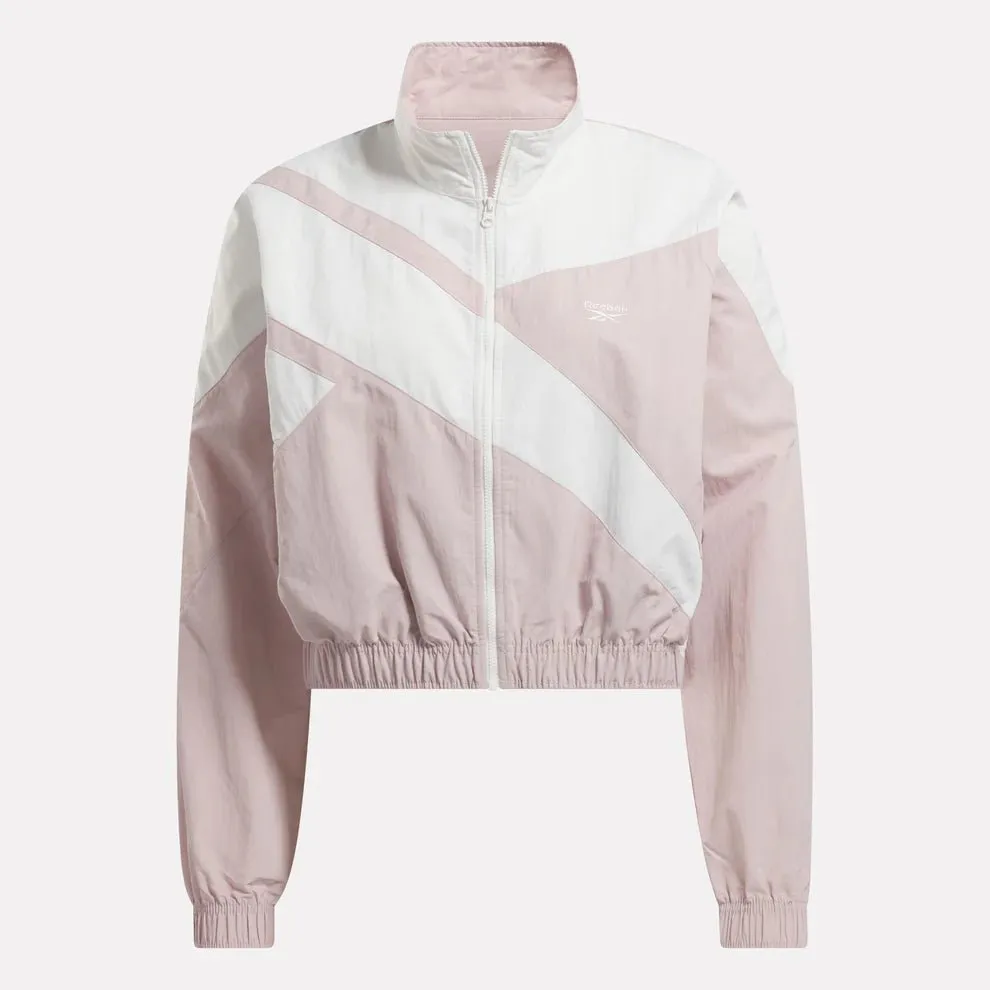 REEBOK WOMEN'S CLASSICS FRANCHISE PINK/WHITE JACKET