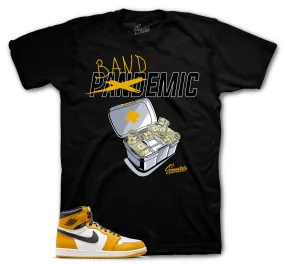 Retro 1 Yellow Ochre Shirt - Bandemic - Black