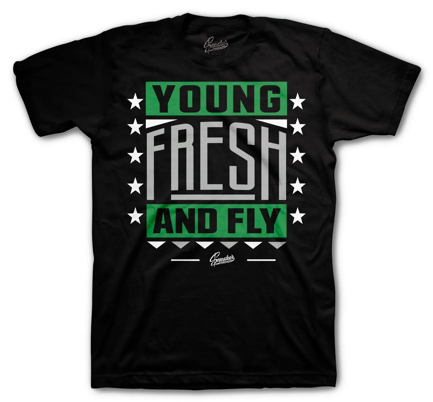 Retro 3 Pine Green Shirt - Fresh & Fly - Black