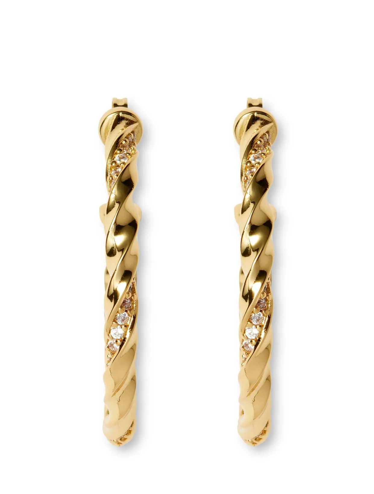 Rope Hoop Earrings, Gold