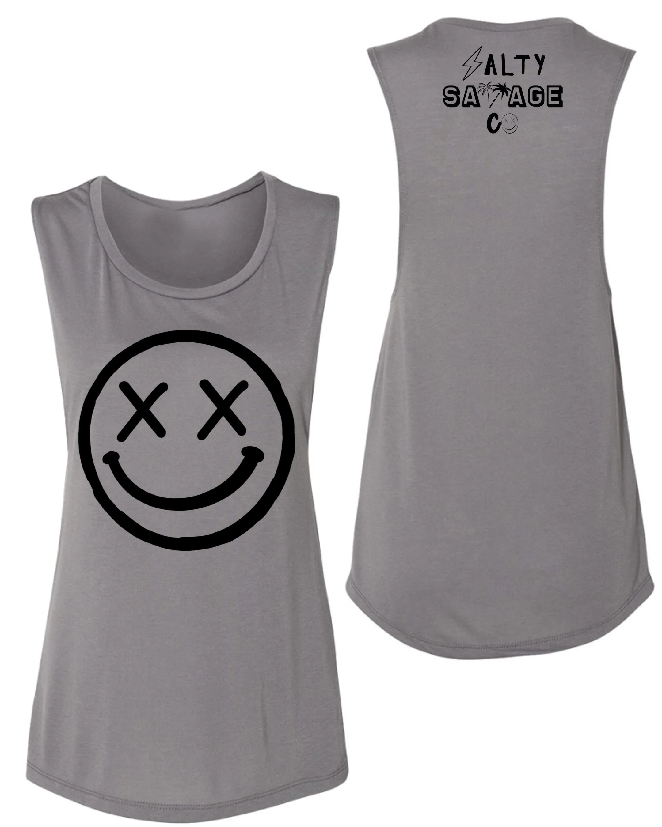 Salty Savage Ladies "OG Smile" Muscle Tank