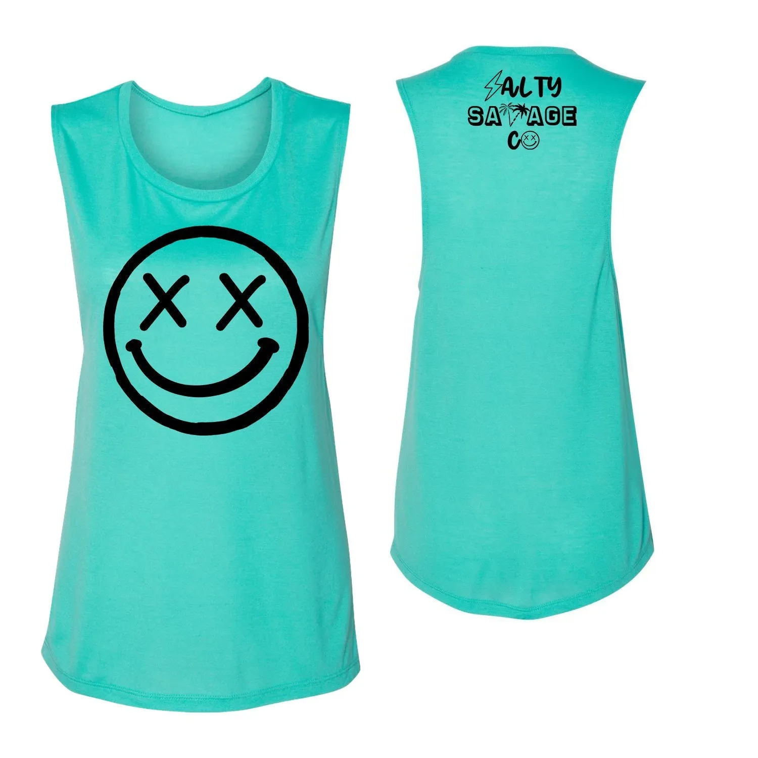 Salty Savage Ladies "OG Smile" Muscle Tank