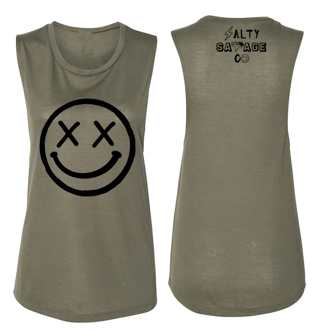 Salty Savage Ladies "OG Smile" Muscle Tank