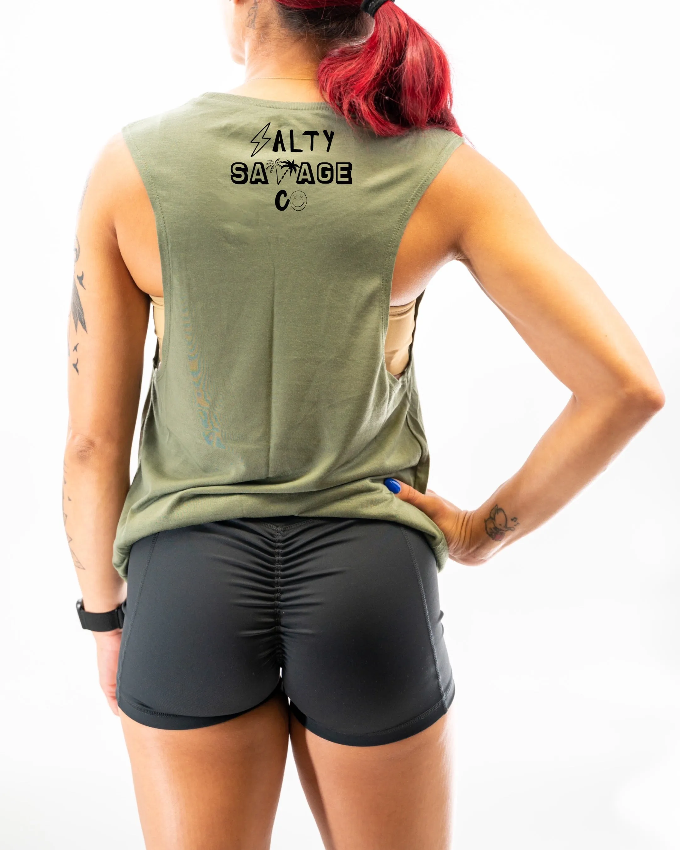 Salty Savage Ladies "OG Smile" Muscle Tank