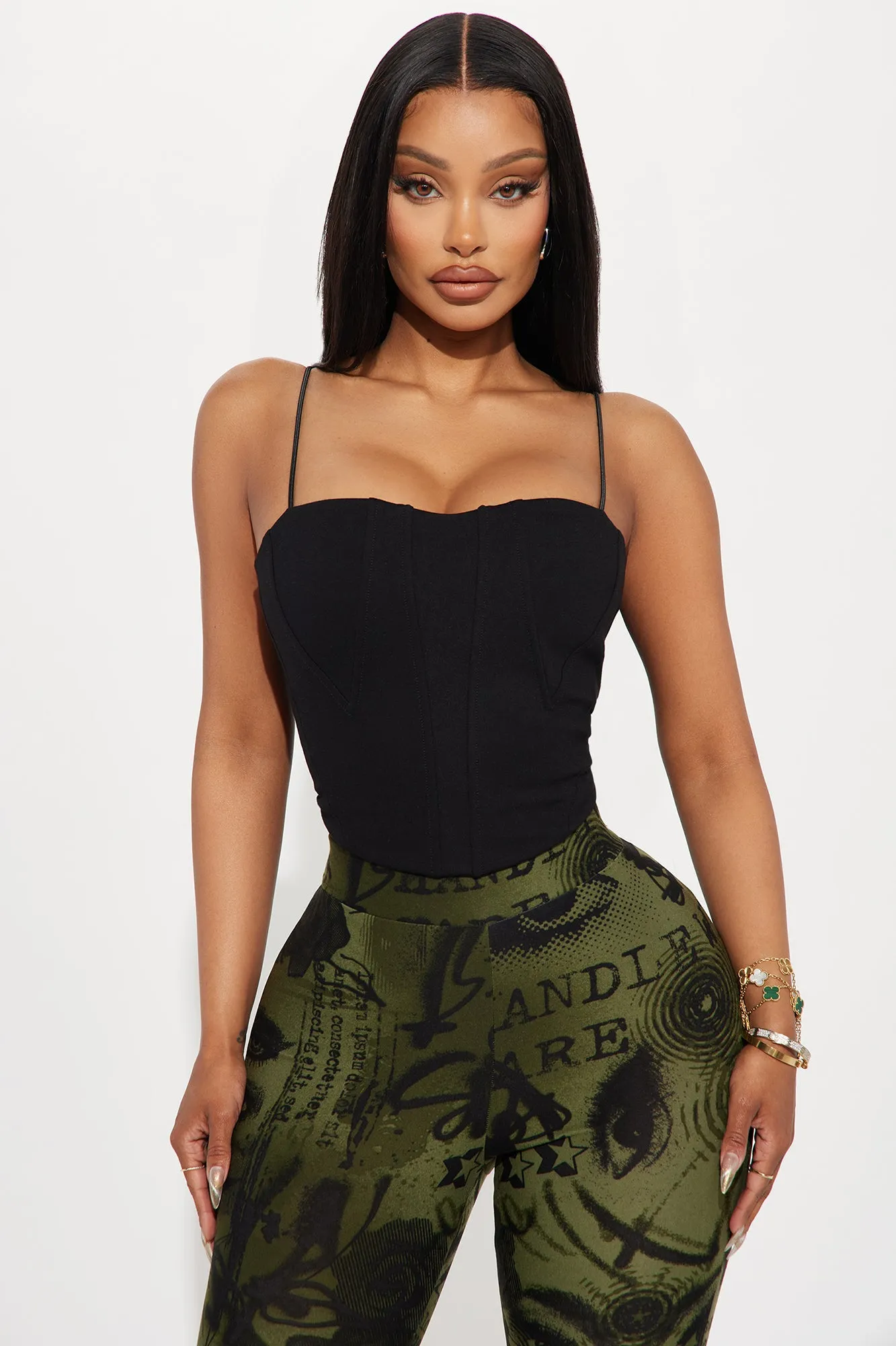 Samantha Corset Top - Black