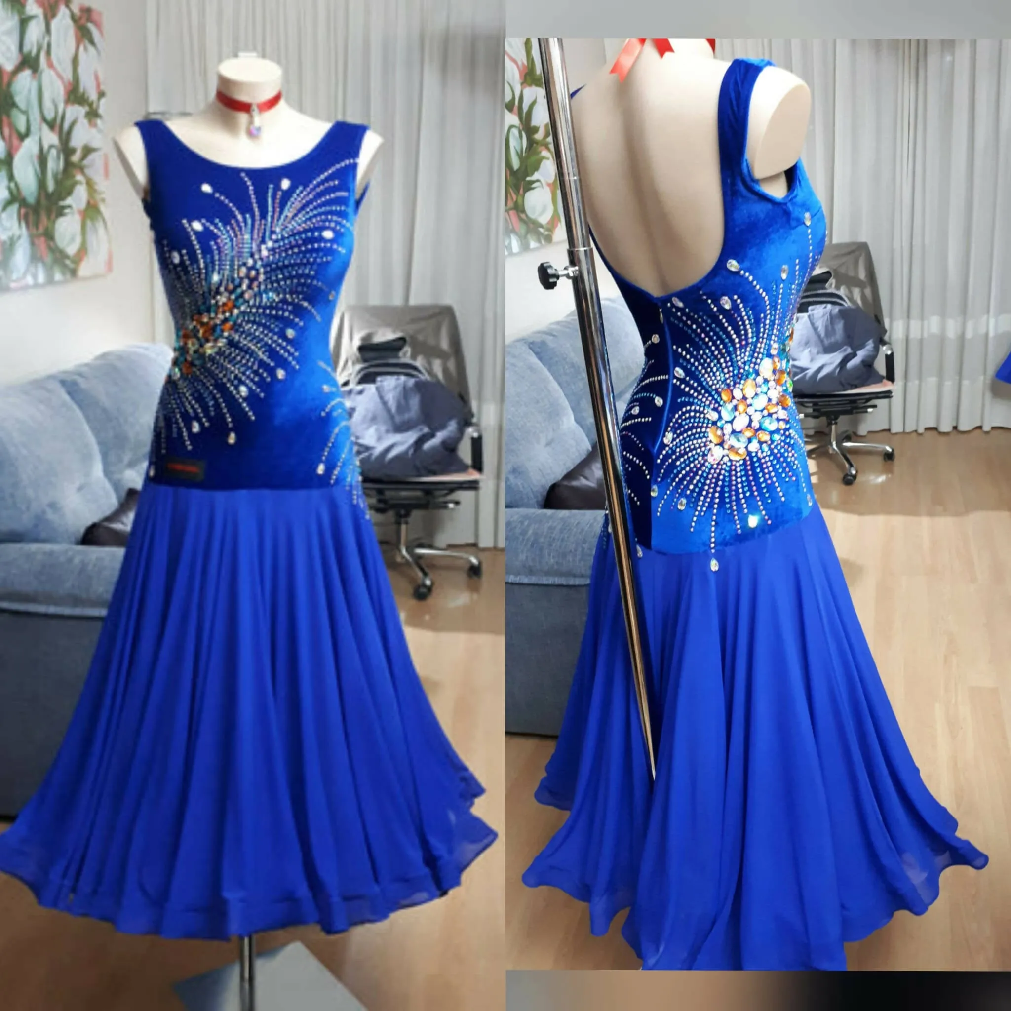 Sapphire Serenade Ballroom Dress