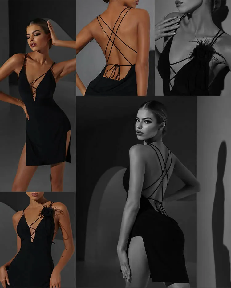 Sensual Striped Back Presale Dress | 2333