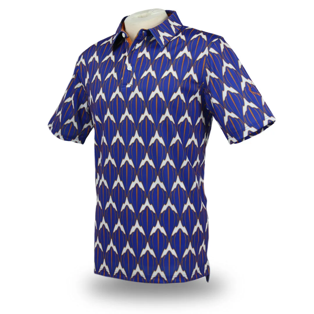 Shark Cobalt Rust - OGA Men's Polo - Cobalt Blue