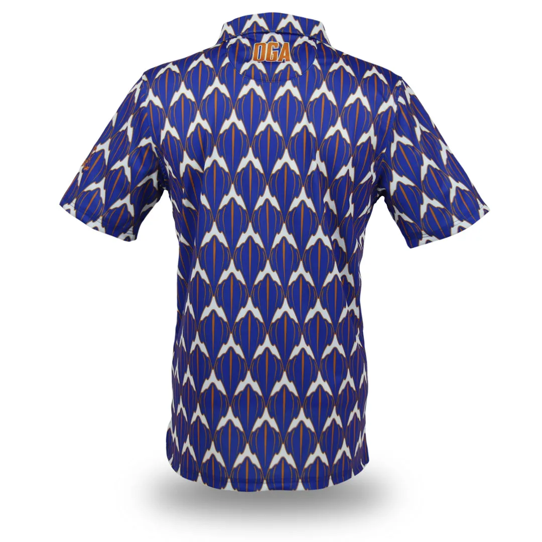 Shark Cobalt Rust - OGA Men's Polo - Cobalt Blue