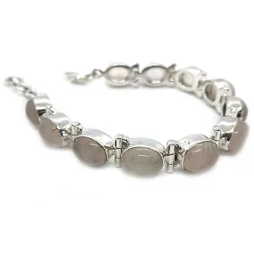 Sia Rose Quartz Silver Bracelet