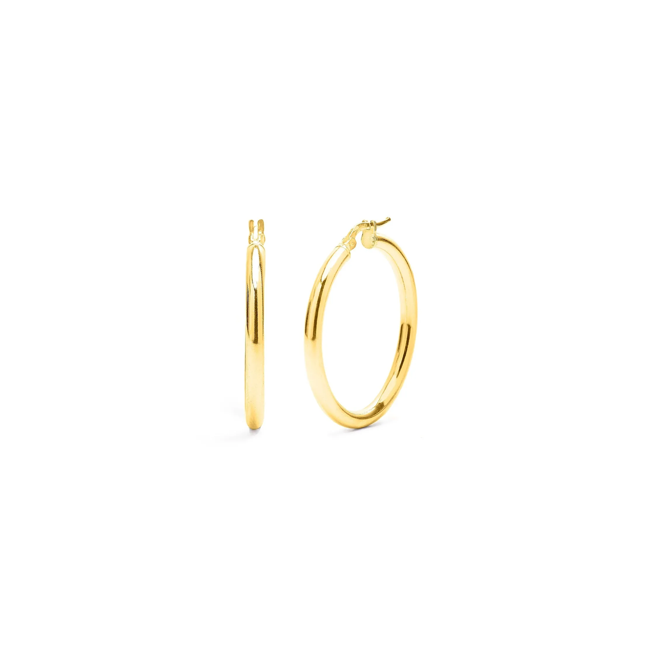 Small Gold Smooth Hoops