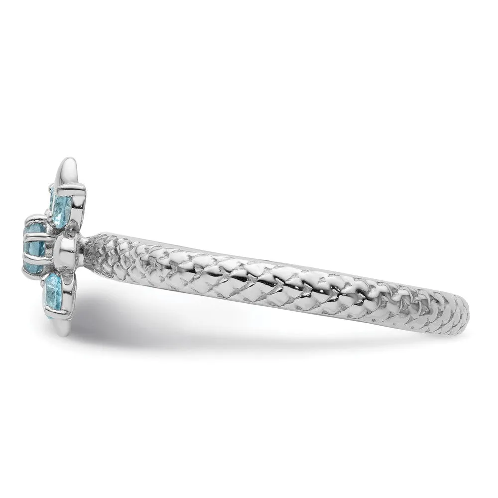 Stackable Expressions Blue Topaz Ring in Sterling Silver