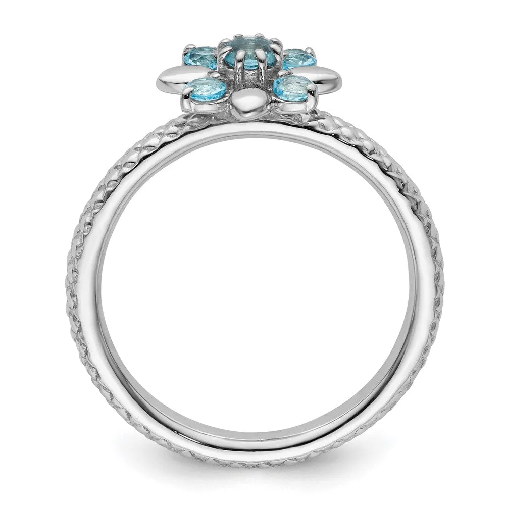 Stackable Expressions Blue Topaz Ring in Sterling Silver