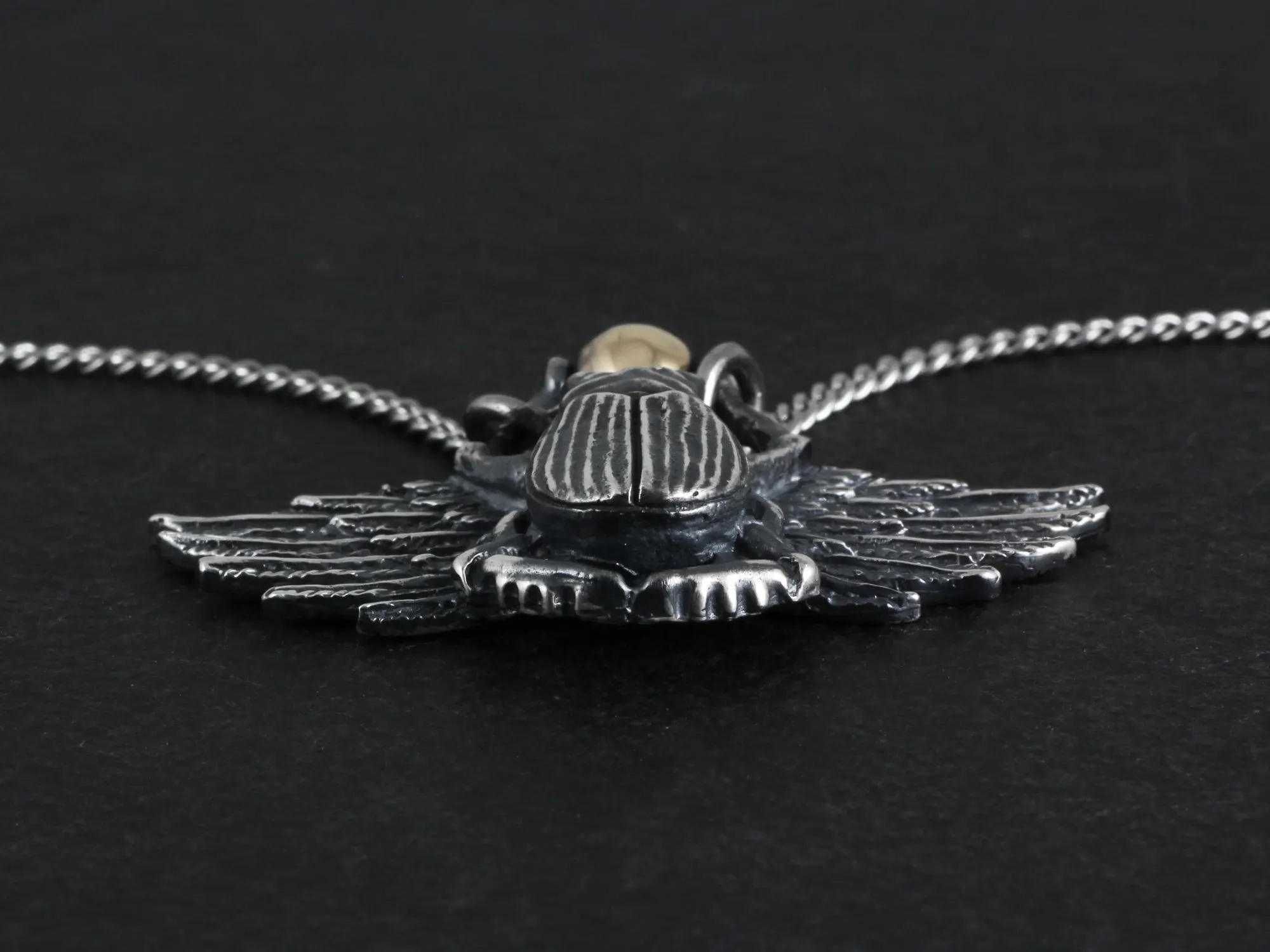 Sterling Silver Scarab Necklace