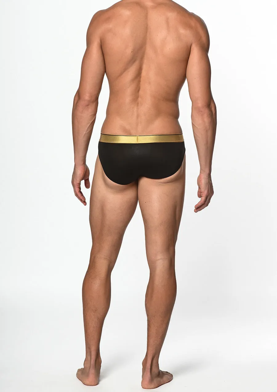 Stretch Bamboo Brief (Black)