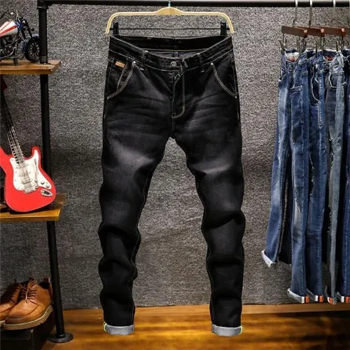 Stretchy ripped jeans mens fashion